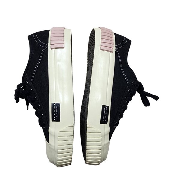 Allsaints Jackie Platform Black Canvas Sneakers Size 9 US Womens Wf00302Z - Picture 6 of 10